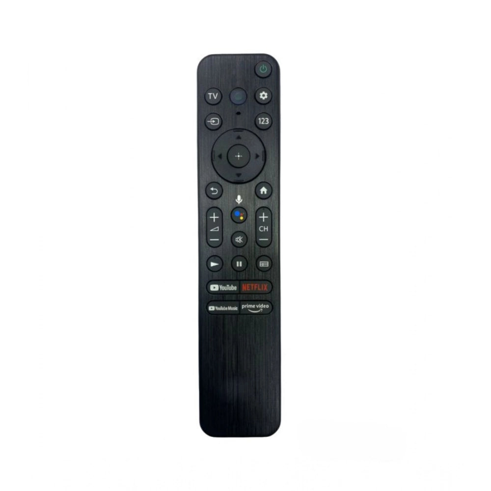 Black ergonomic Smart TV Remote No.1156 for P Series (UHD OLED QLED) with voice control, suitable for long-distance use from sofa, divan, or bed