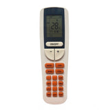 White ergonomic Godrej AC Remote No. 133 (no backlight) for long-range control from sofa, divan, or bed