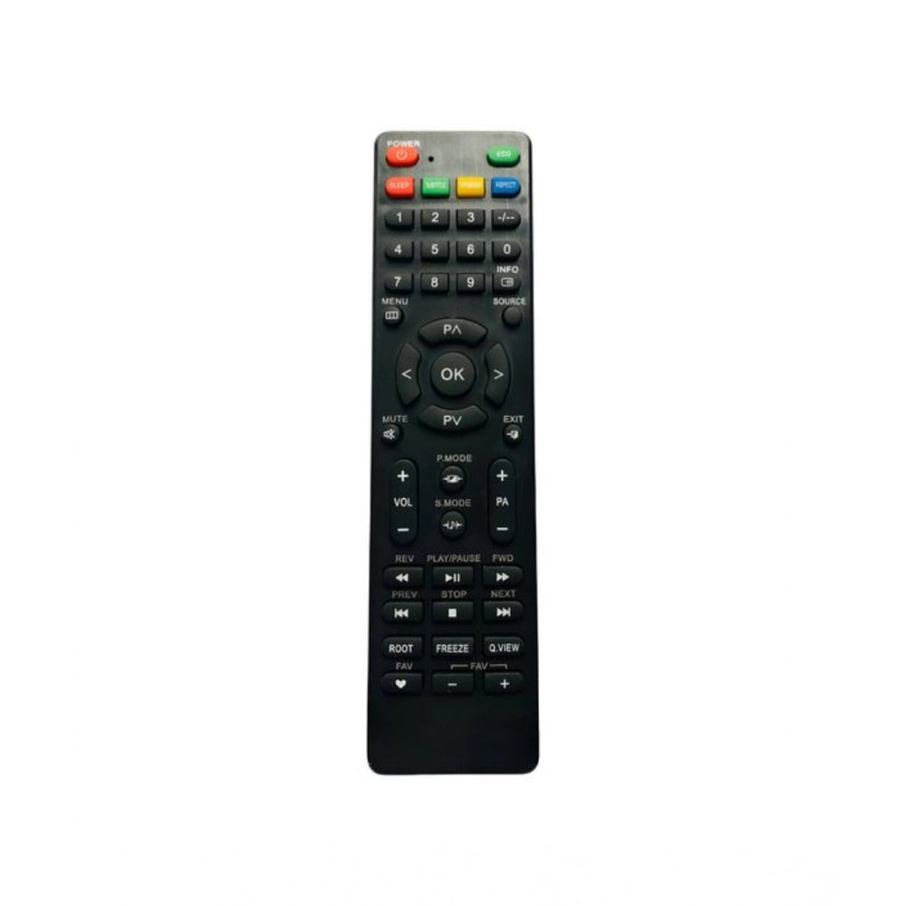 Black ergonomic Haier Smart TV LCD/LED remote control (No Voice, No.1222), ideal for long-range operation from sofa, divan, or bed