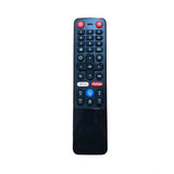 Black ergonomic remote control (No.1187, voice-enabled) for Smart TV LCD/LED devices, facilitating distant operation from sofa, divan or bed