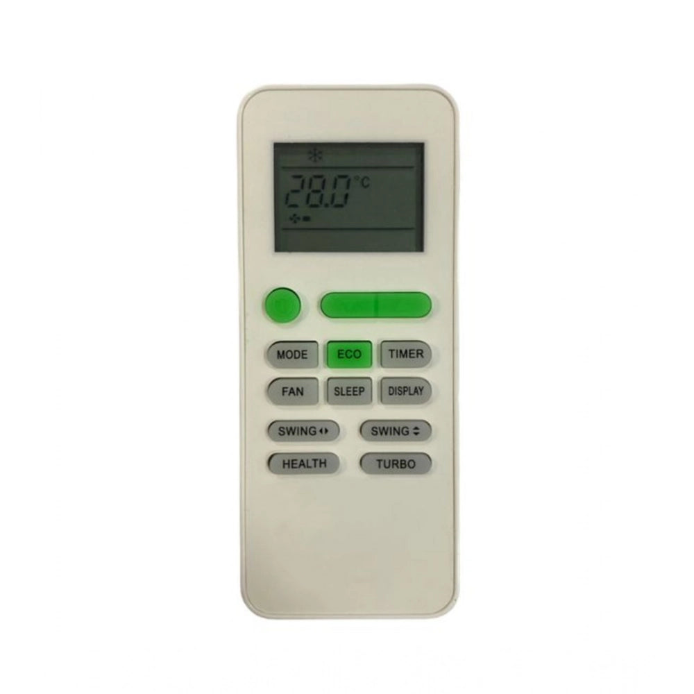 White ergonomic AC Remote No.145 (no backlight) for long-distance device control