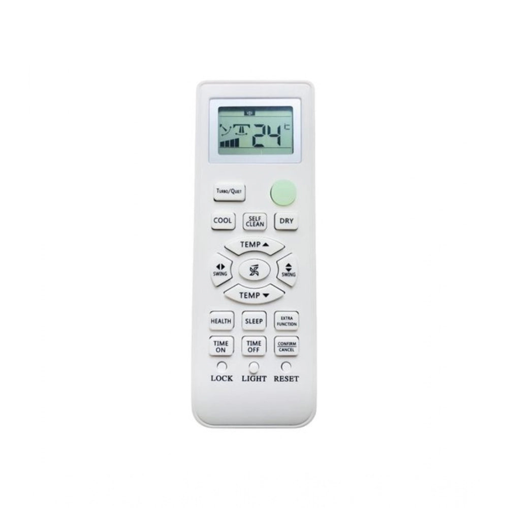White Haier AC Remote Control (No Backlight), ergonomic design for easy use and long-distance operation from sofa, divan or bed