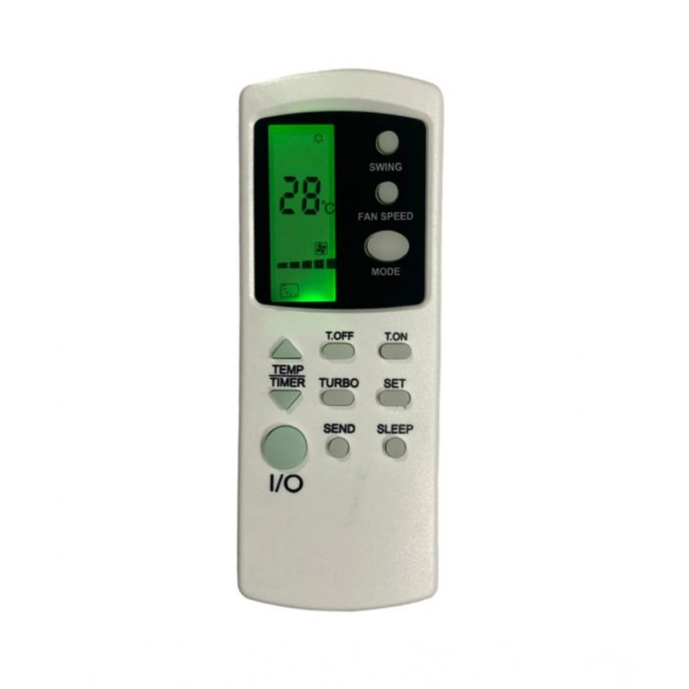 White Haier AC Remote No.31 with Backlight, long-range ergonomic design for comfortable control from any room corner