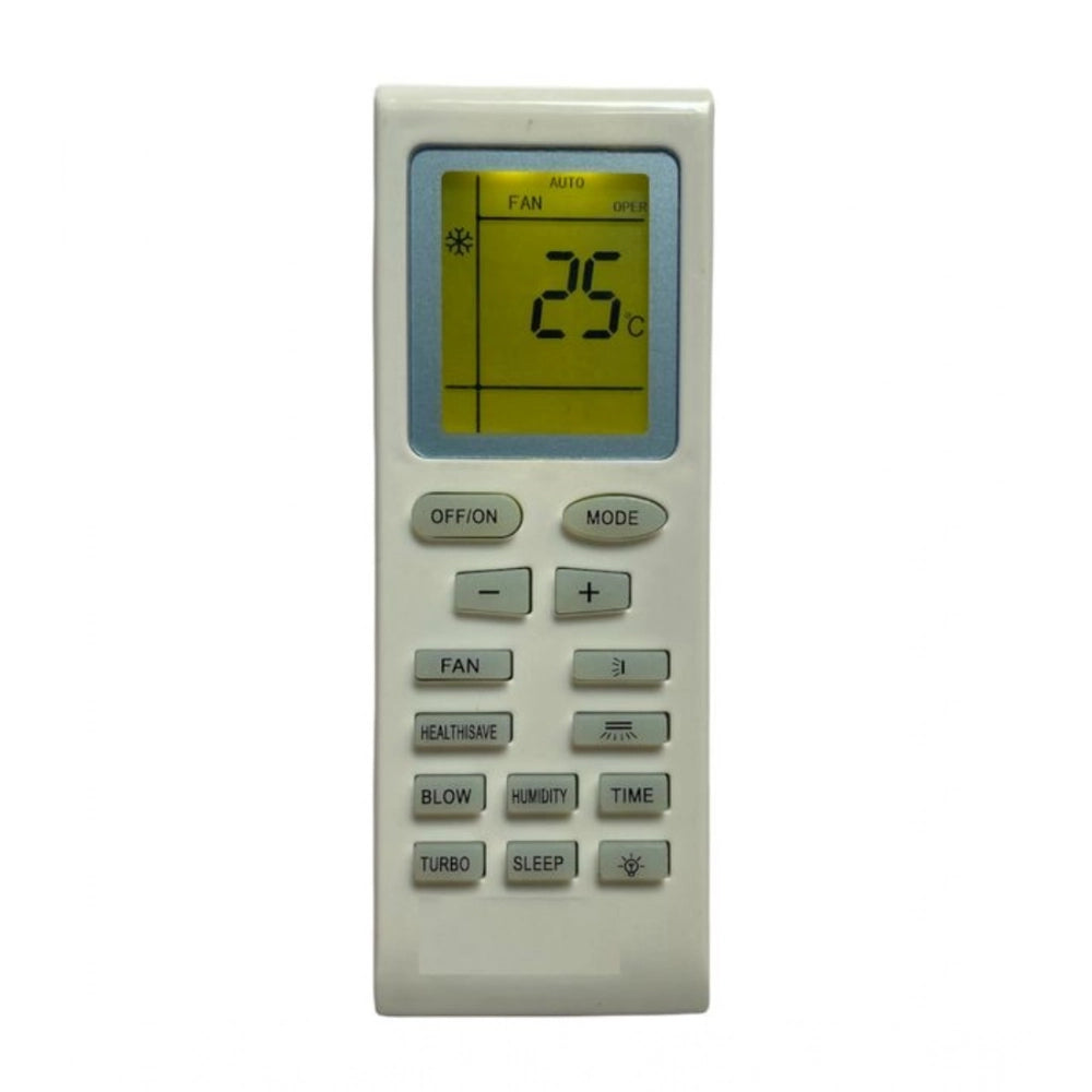 White Electrolux AC Remote No.18 with Backlight, long-range, ergonomic design for easy use from sofa or bed