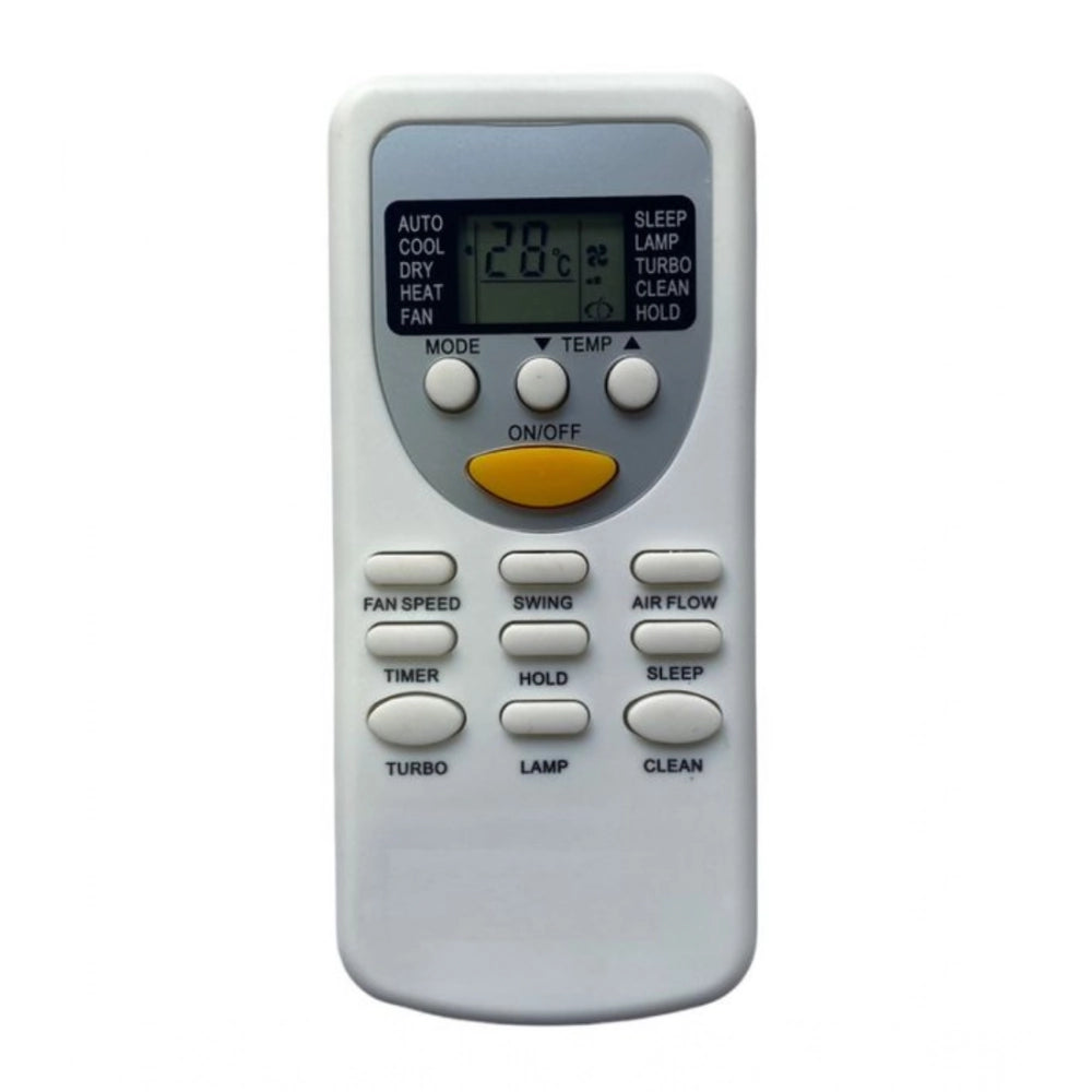 White ergonomic AC Remote No.49 (No Backlight) for long-range device control, ideal for sofa, divan or bed use