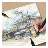 Plastic dual tip artist art marker set with 60pcs of colors for sketching and drawing