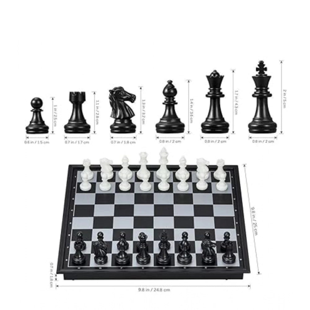 Multicolor plastic chess board game for kids and adults, ideal for family playtime