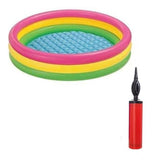 Multicolor plastic kids bath tub with pump, 3ft round for playtime fun
