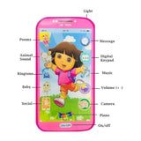 Multi-colored plastic toy smartphone with touch screen & multiple sound effects for interactive playtime