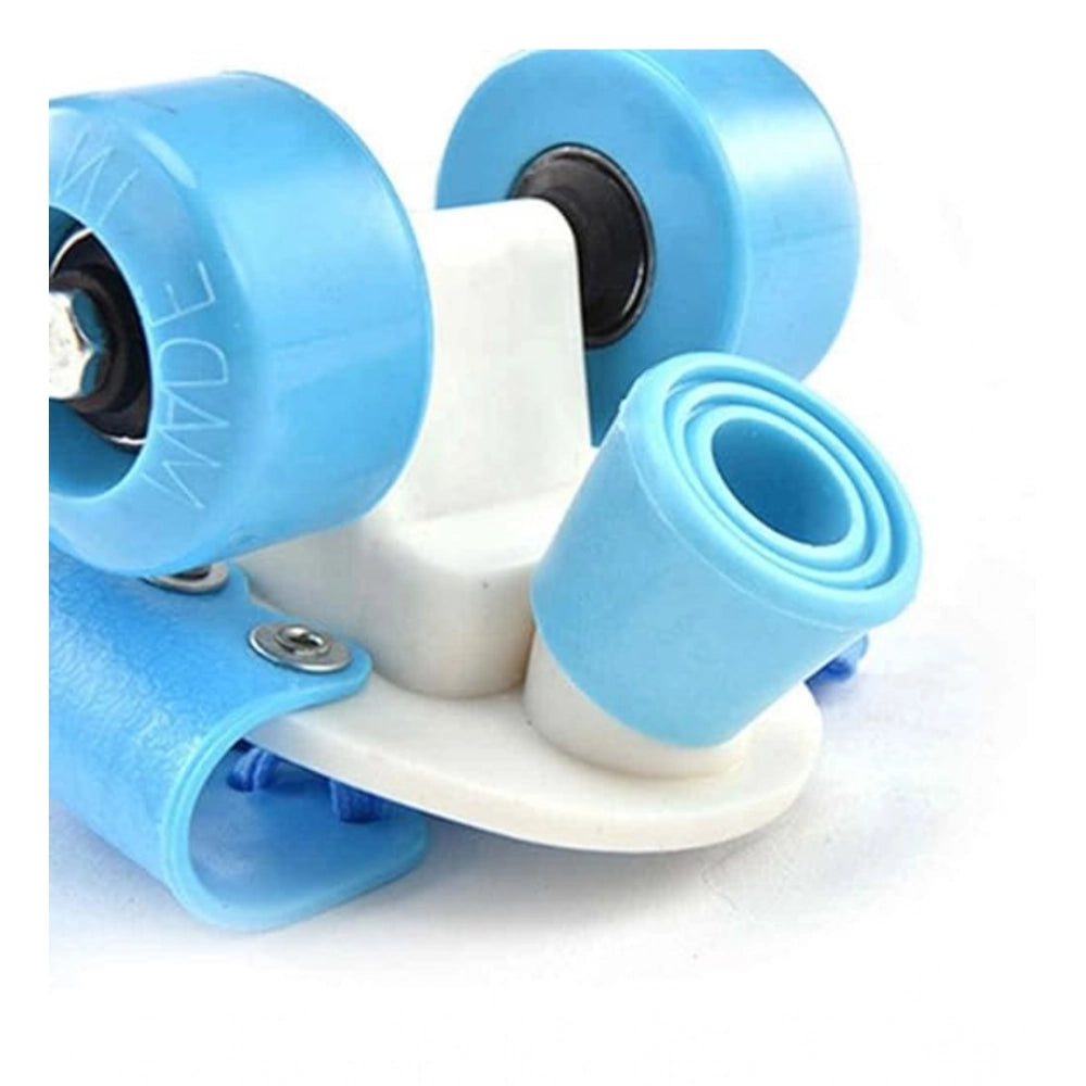 Multicolor plastic quad roller skates for sports, adjustable design on wheels