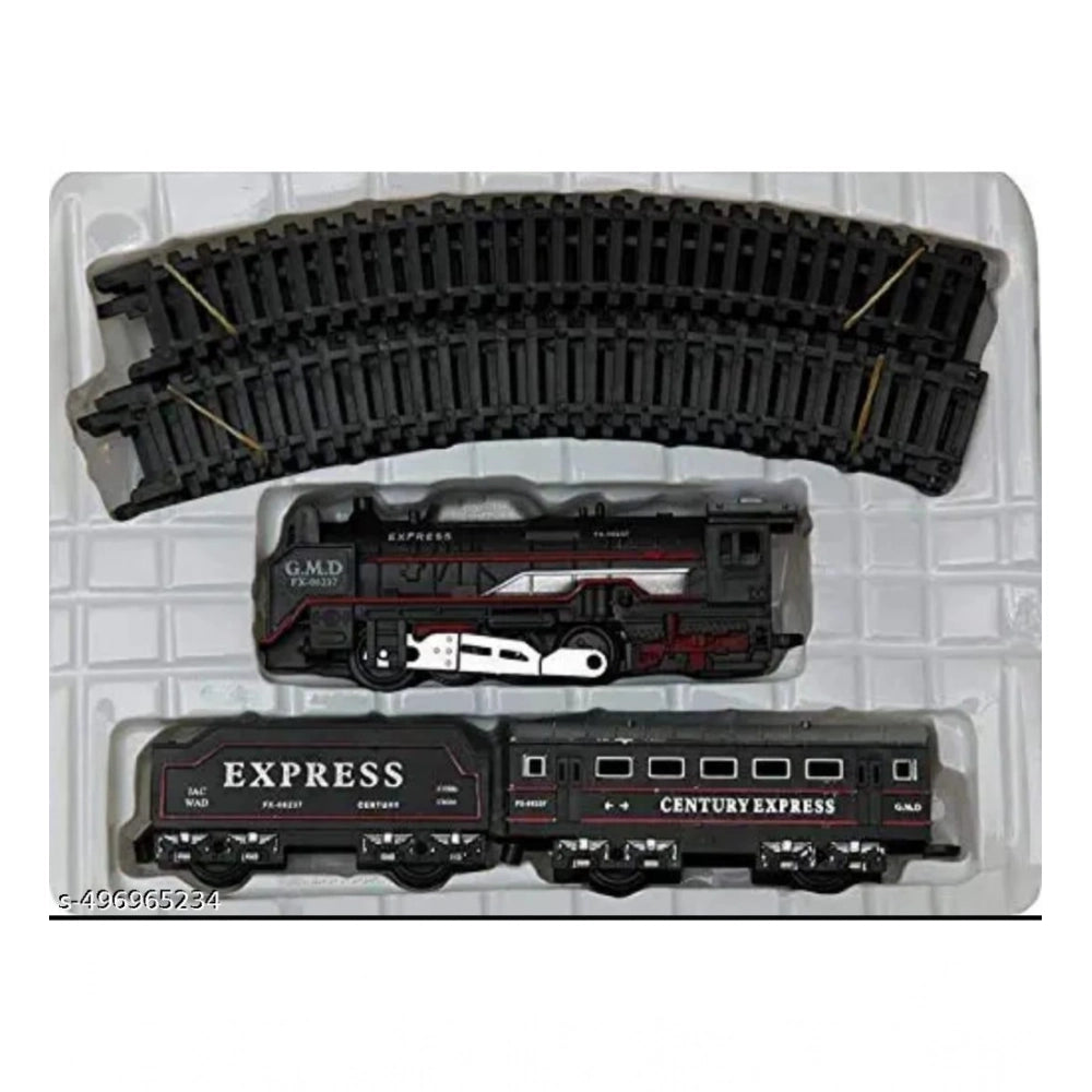 multicolor plastic musical toy train set (13 pcs) for creative play
