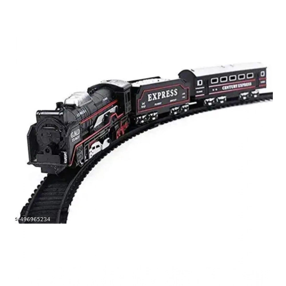 Multicolor plastic musical classic toy train set, includes 13 pieces for imaginative play