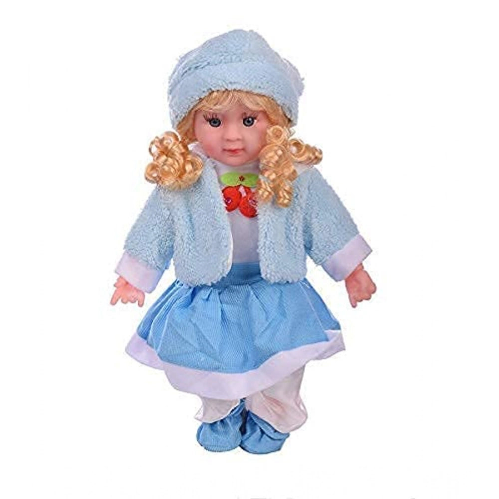 Multi-colored plastic singing toy baby doll with poems and songs