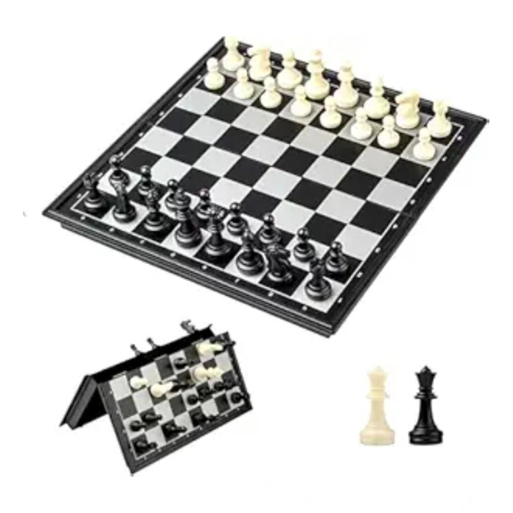Multi-colored plastic chess board game for kids and adults, perfect for family fun time