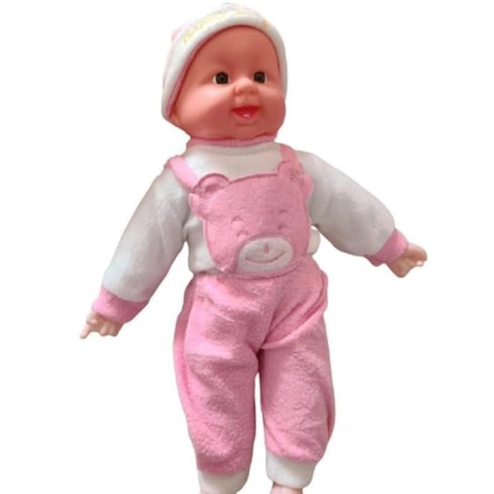 Multi-colored plastic musical baby doll with touch sensors - perfect gift for kids, entertaining toy figure on display