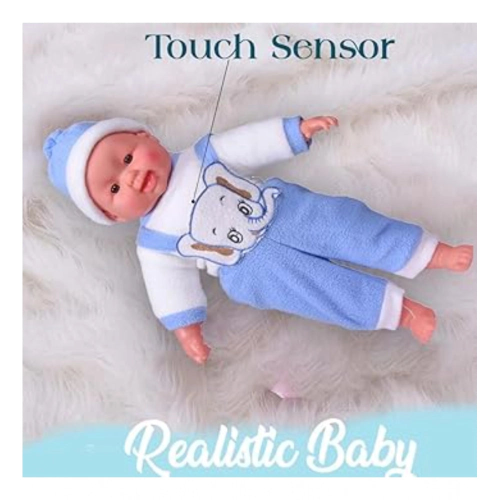 Multicolor plastic musical laughing baby doll with touch sensors - ideal gift for kids toy