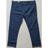 Dark blue cotton blended solid plus size men's jeans, comfortable fit for everyday wear
