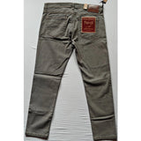 Men's khaki cotton blended tapered jeans, solid style for casual wear