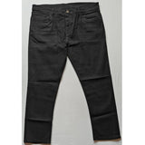 Men's cotton blended solid plus size jeans (black), mid-rise with button closure - ideal for men seeking comfortable, stylish apparel