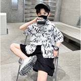 White Lycra printed casual wear kid's shirt & shorts set, vibrant design on short sleeves