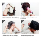 Pink plastic head spa cap treatment with beauty steamer for at-home spa relaxation