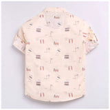 MultiColor cotton blend printed short sleeve shirt for kids, great for casual play