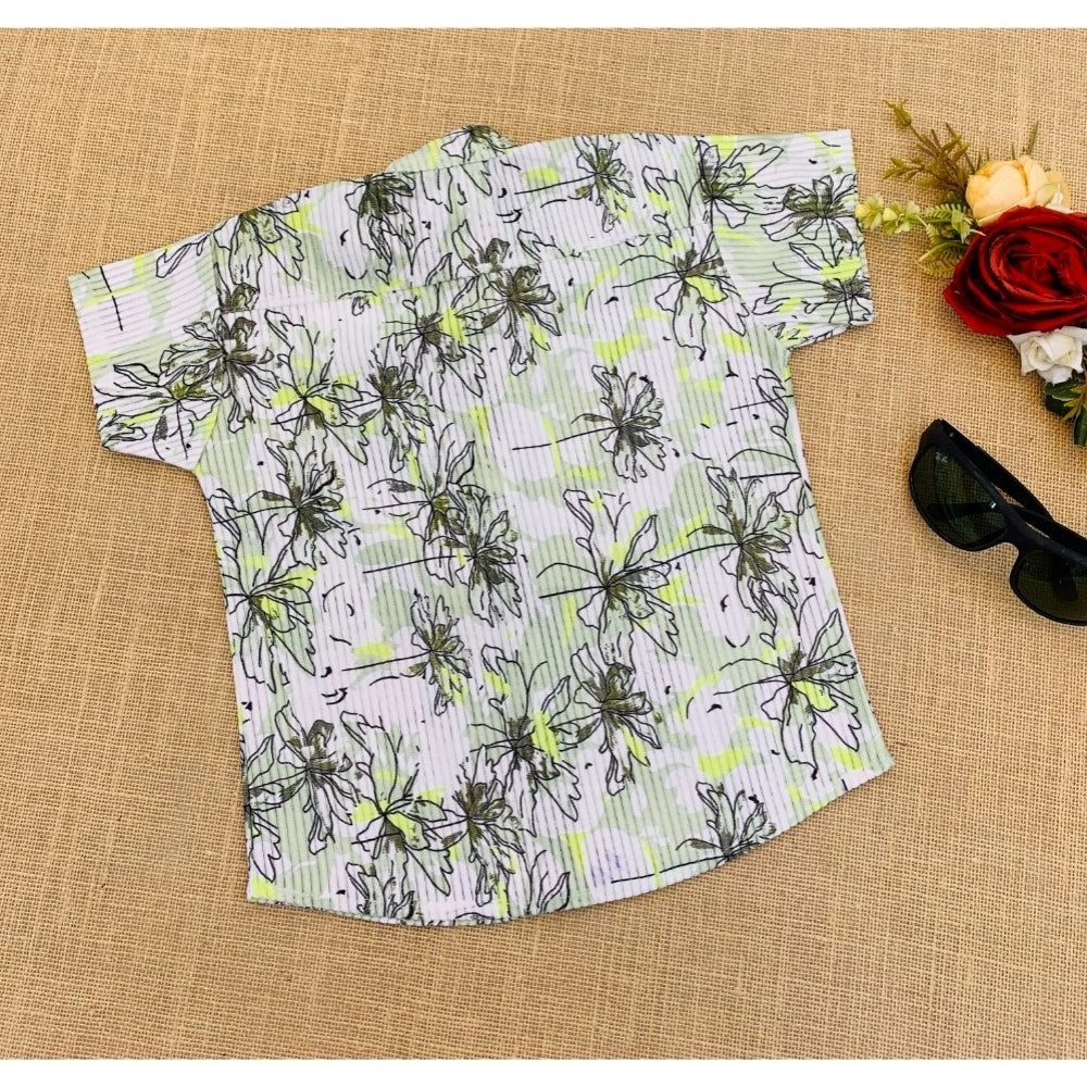 MultiColor cotton blend printed short sleeve shirt for boys, ideal for casual wear