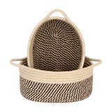 Cotton Basket 2 Pcs Storage Basket For Clothes (Brown)