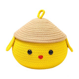 Cotton Gudda Pack of 1 Storage Basket For Clothes (Yellow)