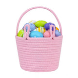 Cotton Toy Bucket Pack of 1 Storage Basket For Clothes (Pink)
