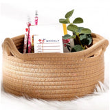 Cotton Cat Basket Inch Pack of 1 Storage Basket For Clothes (Beige)