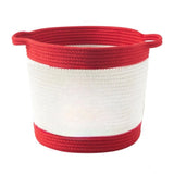 Cotton Basket Pack of 1 Storage Basket For Clothes (Red)