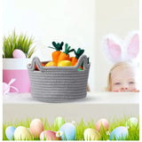 Cotton Cat Basket Inch Pack of 1 Storage Basket For Clothes (Grey)