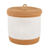 Cotton Basket Pack of 1 Storage Basket For Clothes (White)