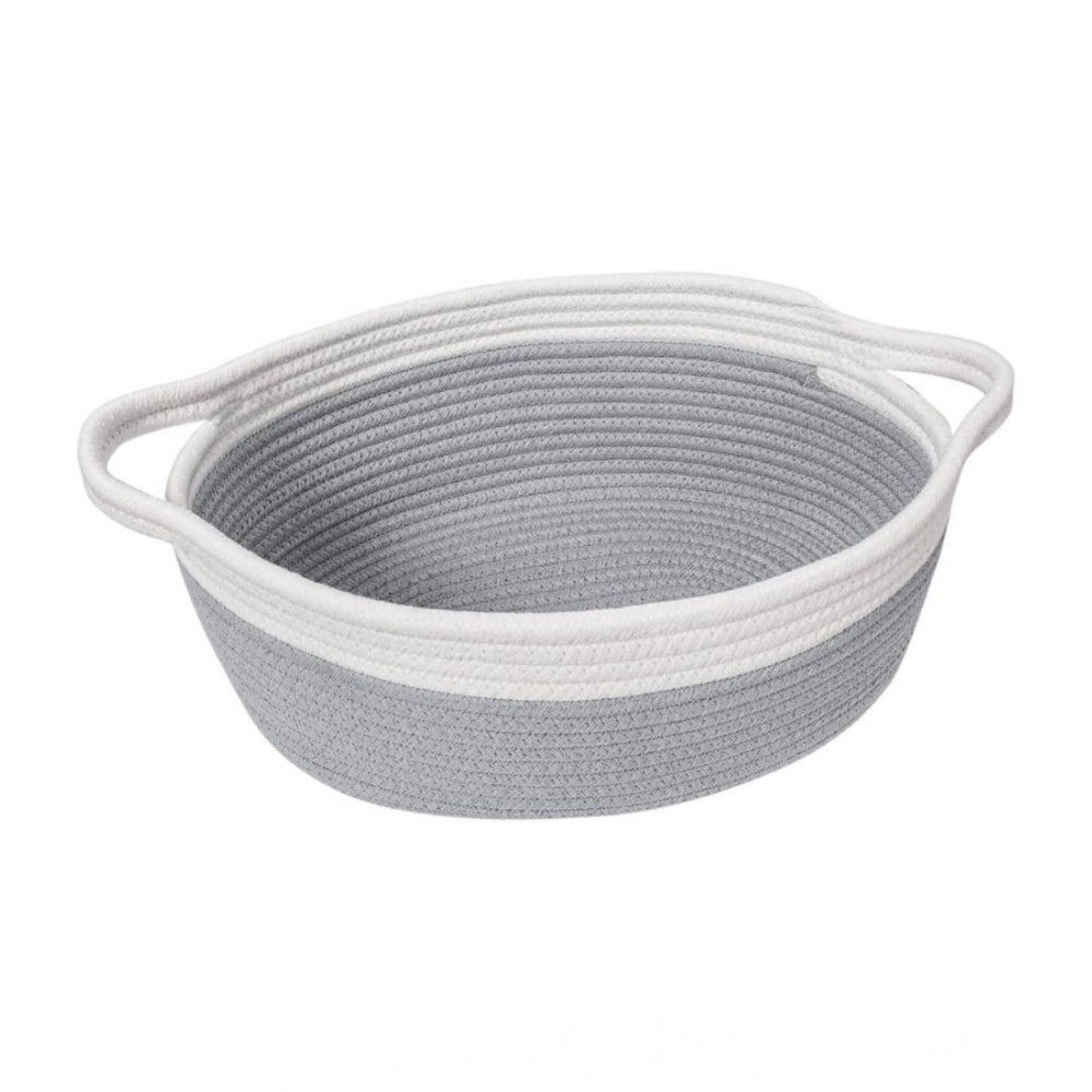 Cotton Baby Gift Basket Pack of 1 Storage Basket For Clothes (Grey)