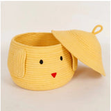 Cotton Gudda Pack of 1 Storage Basket For Clothes (Yellow)