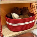 Cotton Basket Inch Pack of 1 Storage Basket For Clothes (Red)