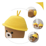 Cotton Box Yellow Lid Inch Pack of 1 Storage Basket For Clothes (Beige)
