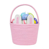 Cotton Ear Toy Bucket Pack of 1 Storage Basket For Clothes (Pink)