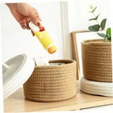 Cotton Box White Lid Inch Pack of 1 Storage Basket For Clothes (Brown)