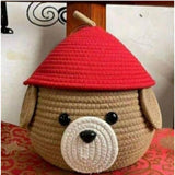 Cotton Gudda Pack of 1 Storage Basket For Clothes (Brown)