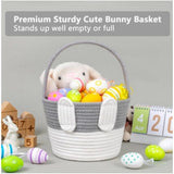 Cotton Toy Bucket Pack of 1 Storage Basket For Clothes (Grey)