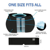 Black fabric gel migraine relief cap for tension and stress relief, ideal for headaches