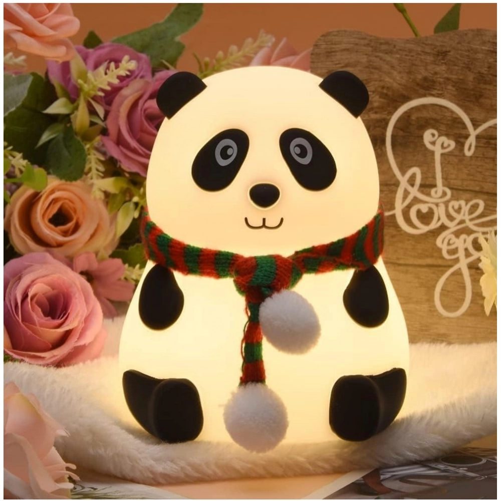 Multicolor silicone panda lamp