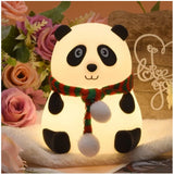 Multicolor silicone panda lamp