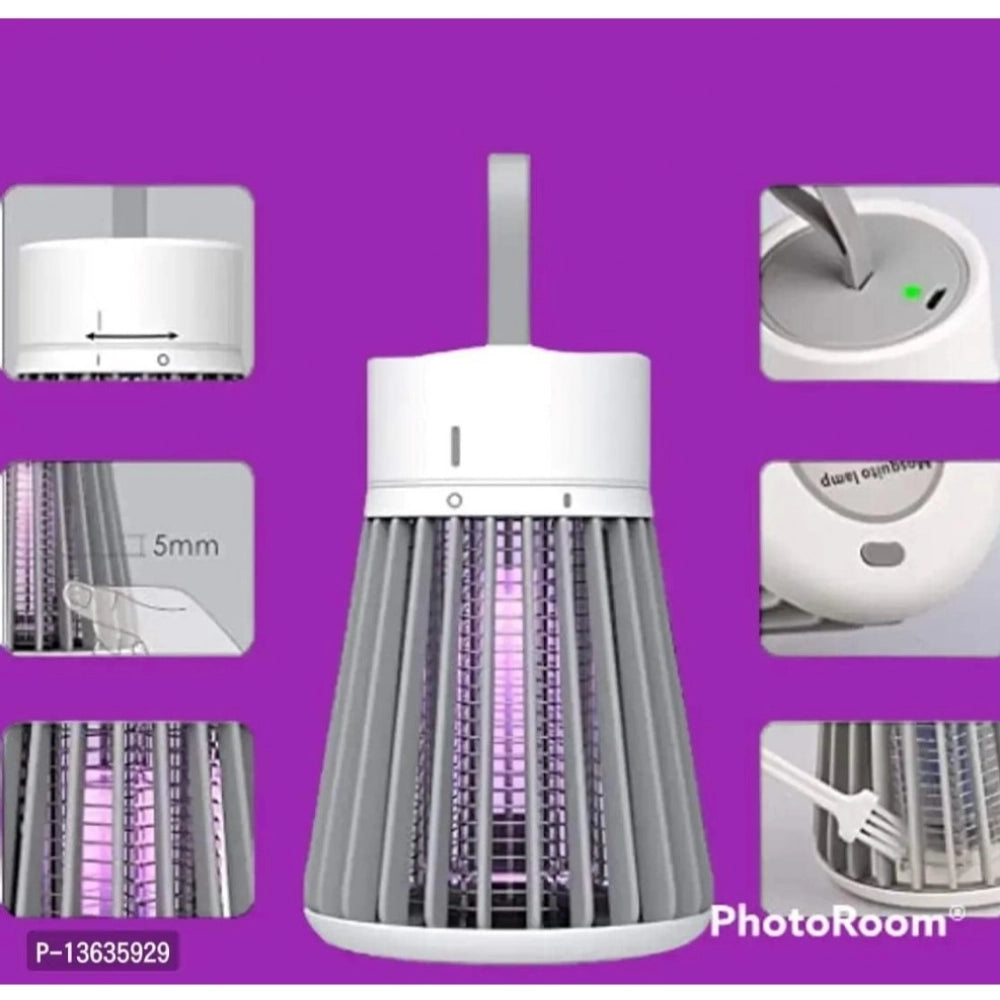 Plastic mosquito killer lamp with UV bulb and netting