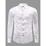 Pink PollyCotton men's casual textured full sleeve collar shirt on hanger