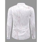 Brown pollycotton men's casual shirt with textured full sleeves and collar, ideal for everyday wear