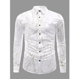 Green PollyCotton men's casual textured full sleeve collar shirt on hanger