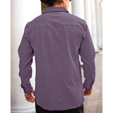 Wine popcorn pattern men's casual self-design full sleeve collar shirt on hanger